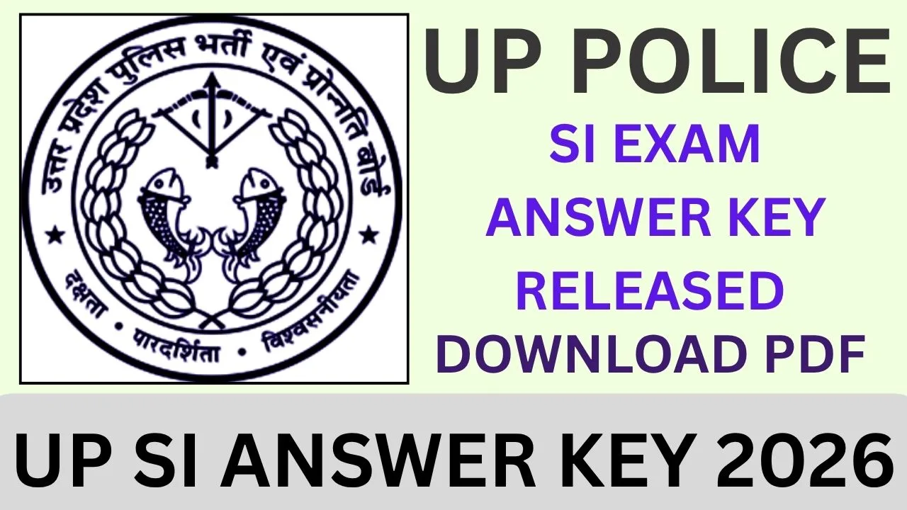 UP SI ANSWER KEY 2026